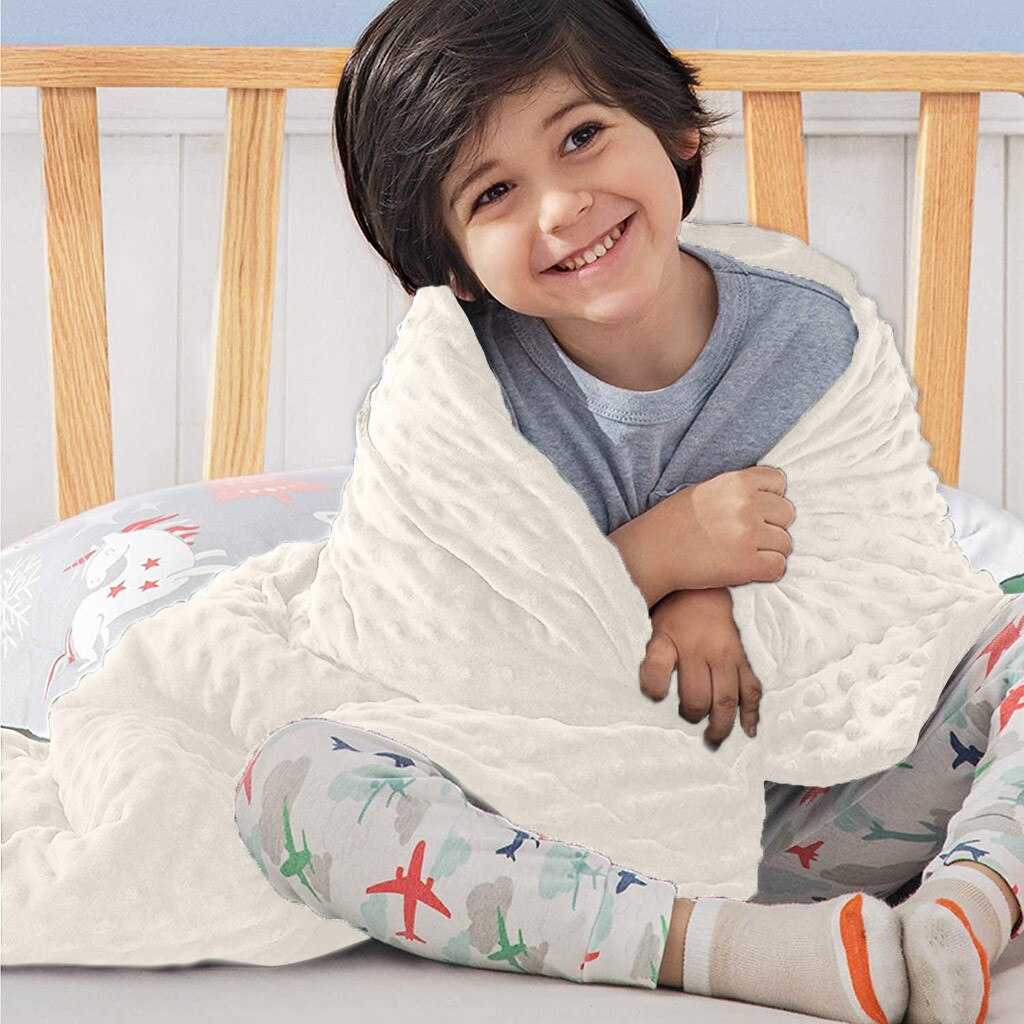 Baby Soft Minky Dot Blanket Warm Fleece Stroller Cover Quilt Swaddling Bedding Warm Sleep Cover Koc Dziecka L3: White