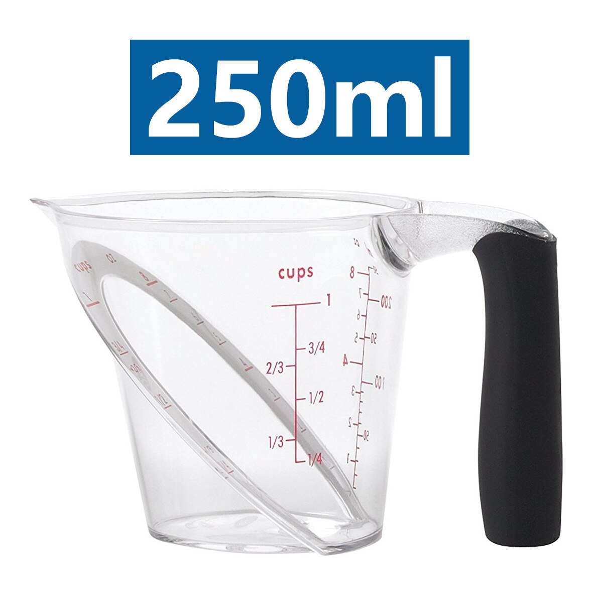 Angled Liquid Measuring Cup for Dry and Liquid Ingredients Kitchen Tools for Baking Beaker Liquid Measure JugCup Container: Default Title