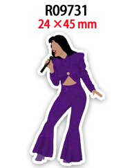 Abalorios acrílicos de Selena Singer para niña, accesorios de decoración para la fabricación de pendiente DIY, 30 Uds.: R09731