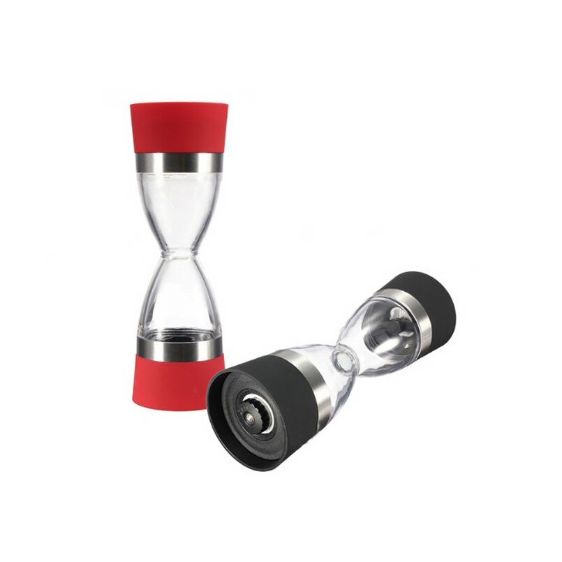 Ceramic Core Hourglass Shape Pepper Grinders Dual-head Sea Salt Pepper Powder Mills Spice Shaker Seasoning Muller