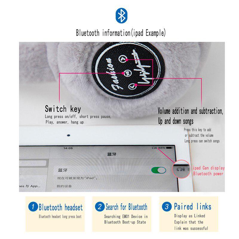 Winter Plush Warm Wireless Bluetooth Headset Ear Cover For Men Women Outdoor Sports Headphones Stylish Stereo Music Earphone