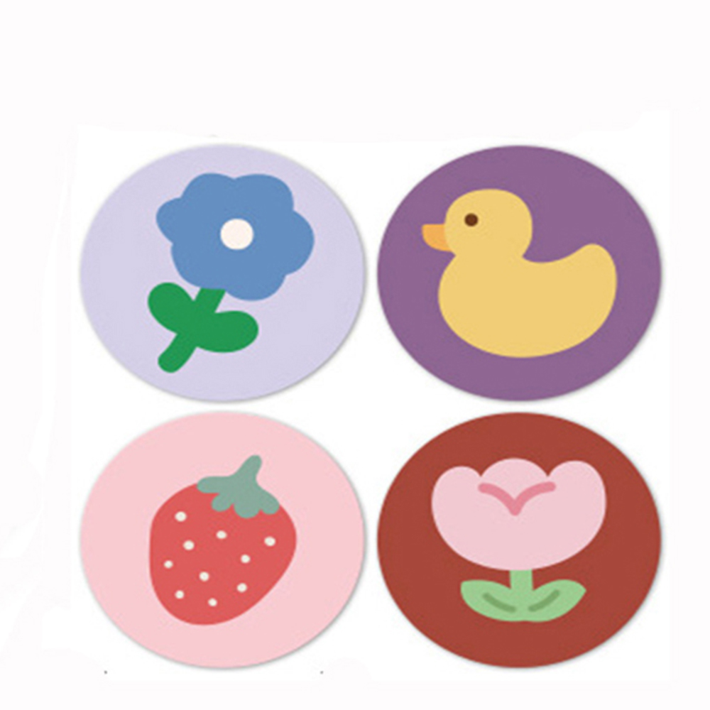 Pegatinas de animales de dibujos animados para niños, pegatinas inspiradoras de recompensa de pequeñas flores rojas para guardería, 100-500 piezas