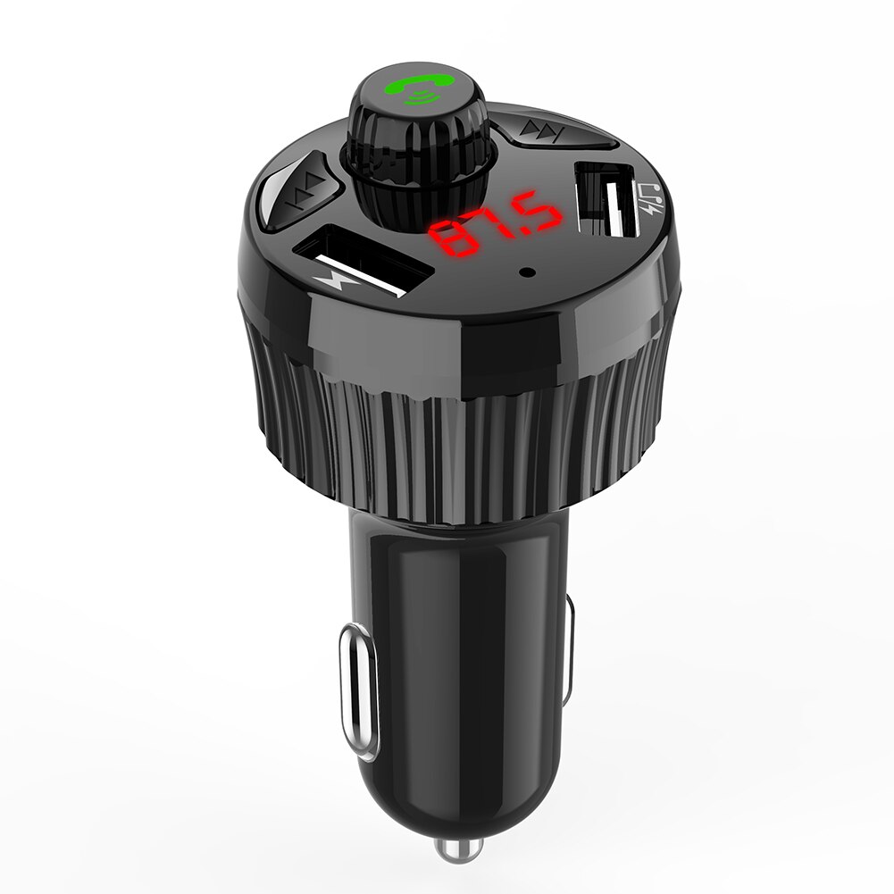 Cargador USB para coche, accesorio manos libres, Bluetooth 5,0, transmisor inalámbrico de FM, reproductor MP3 manos libres