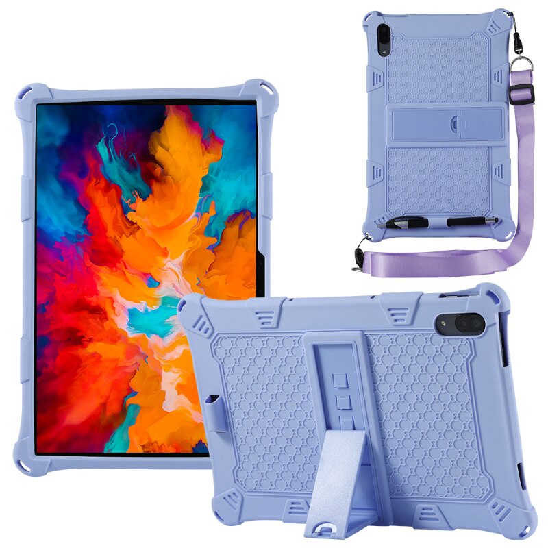 Kinderen Veilig Shockproof Silicone Case Voor Lenovo J706F 11.5Inch Tablet Met Afneembare Kickstand En Schouderband Voor Lenovo Pad