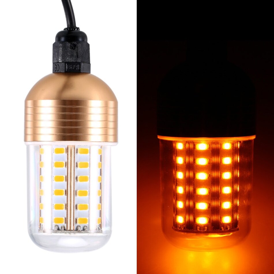 12V 30W 90 LED Underwater Night Fishing Light Submersible LED Lamp Bait Squid Fish Attracting Light Fish Finder Light with Cord: Yellow