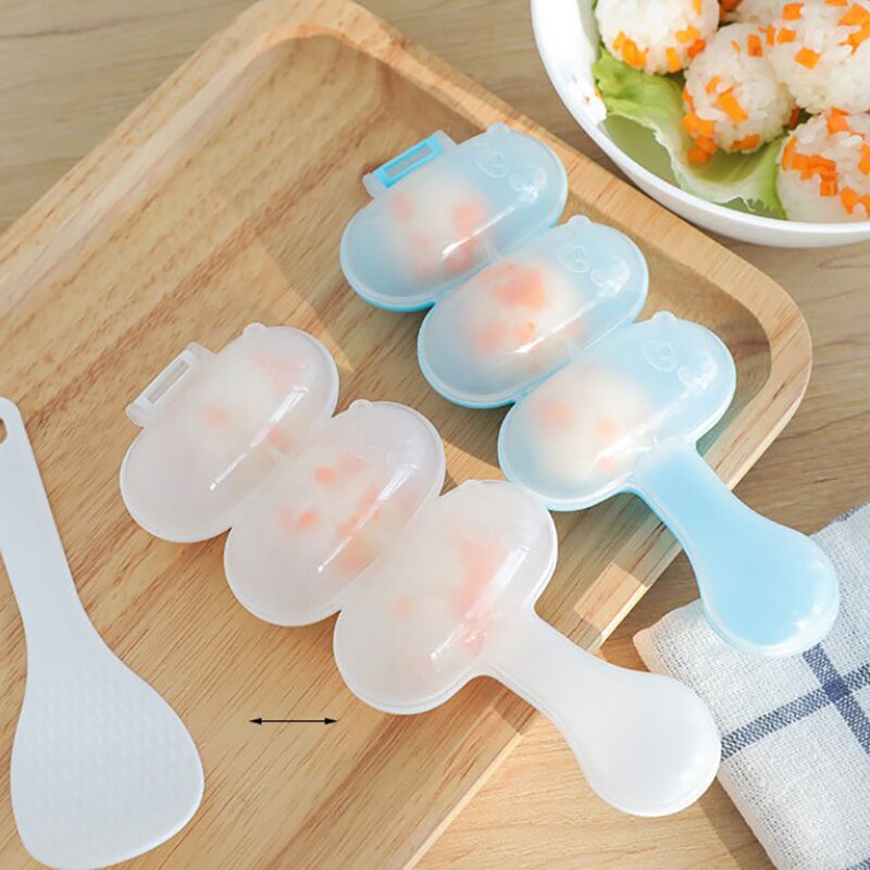 1pcs Balls Maker Mold With Spoon Rice Kitchen DIY Sushi Mini Rice Tools Ball Molds Rice Meat Vegetables Making Kitchen