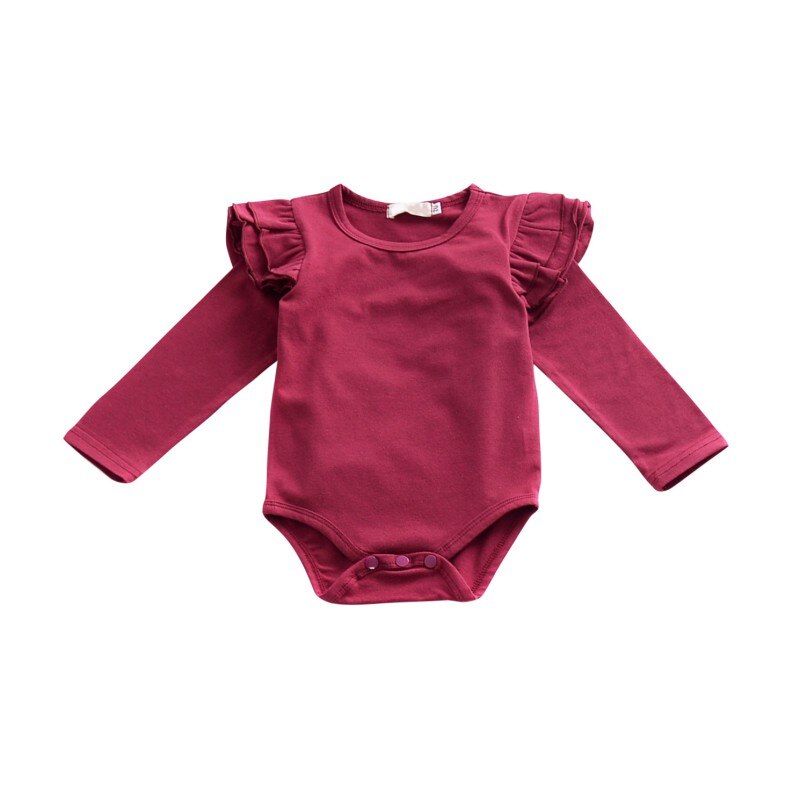 Baby Meisje Kleding Solid Tops Leuke Bloemen Vorm Lange Mouw T-shirt Meisjes Top Herfst/Lente Aankomst