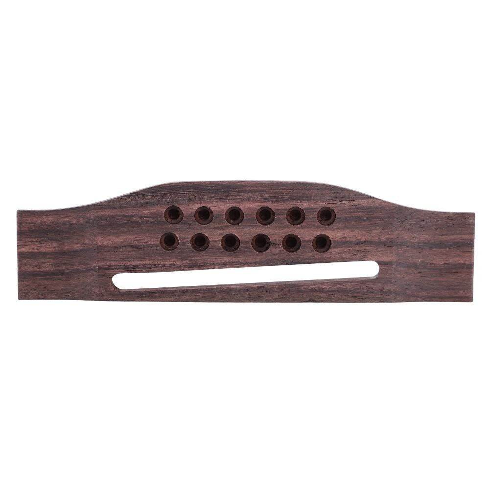 12-String Guitar Bridge Rosewood Acoustic Guitar Bridge Saddle Wood Guitar Bridge String Spacing 52mm