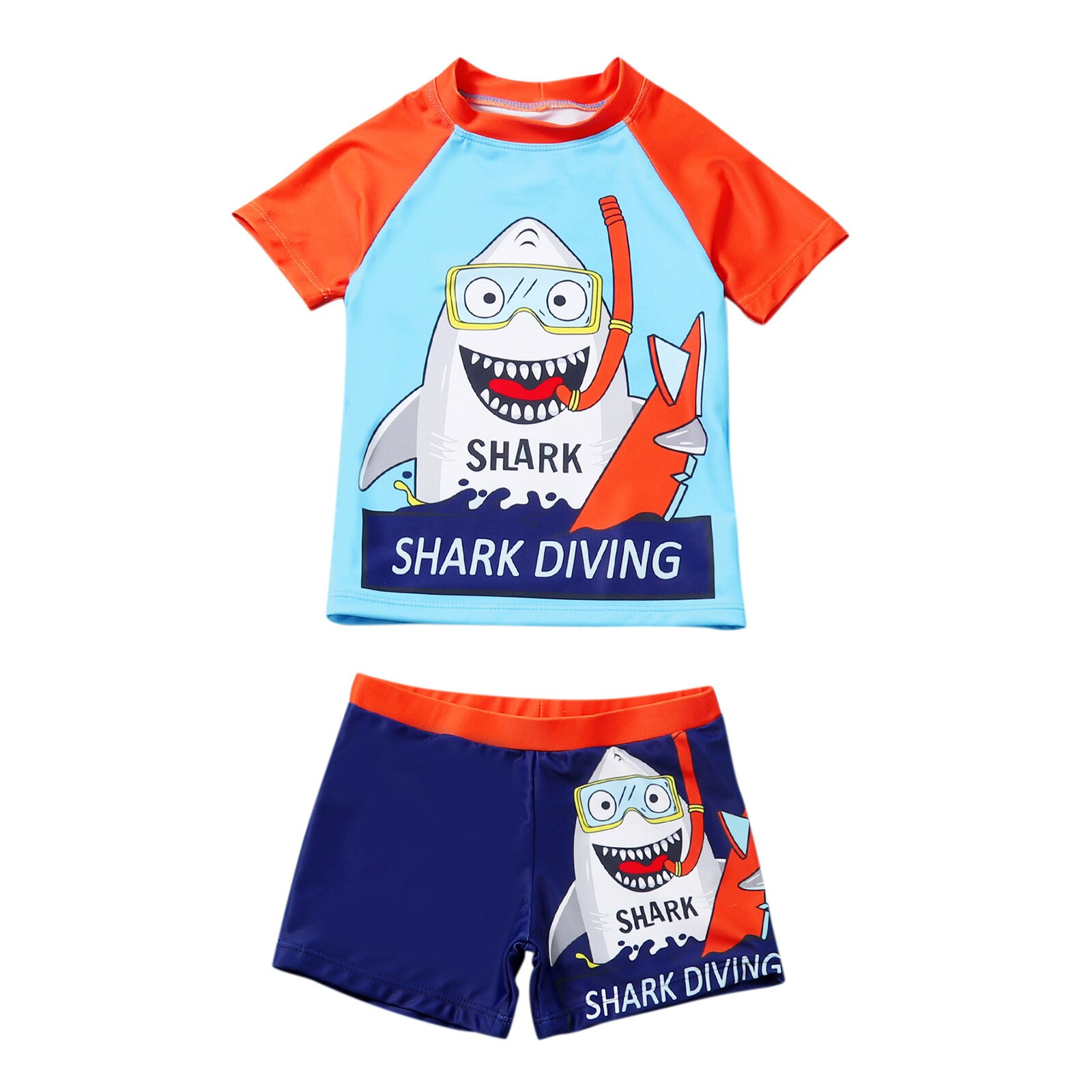 Peuter Kids Jongens Kleding Shark Brief Korte Mouw Badmode Badpak Zomer Outfits Set Kind Kleding Sets