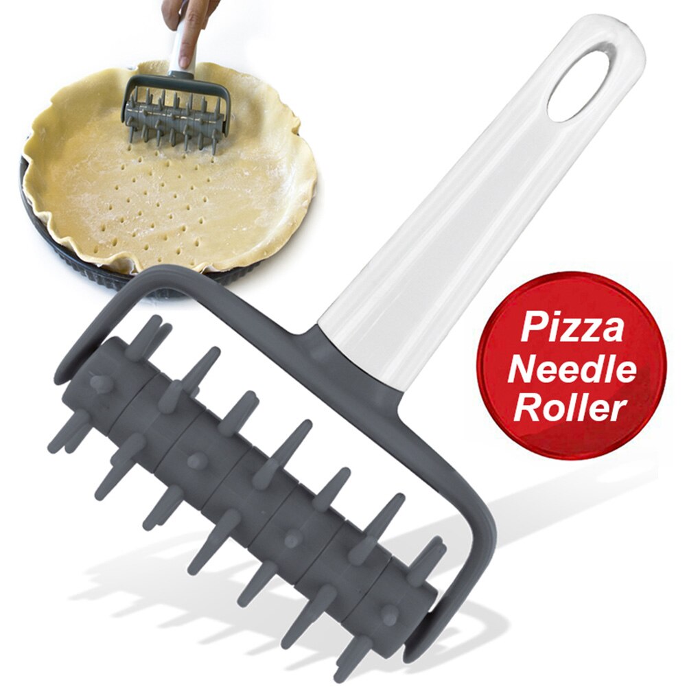 Makkelijk Schoon Diy Pizza Naald Roller Handheld Bakken Tool Home Kitchen Pin Wiel Pastei Met Spikes Gat Punch Abs cake Brood