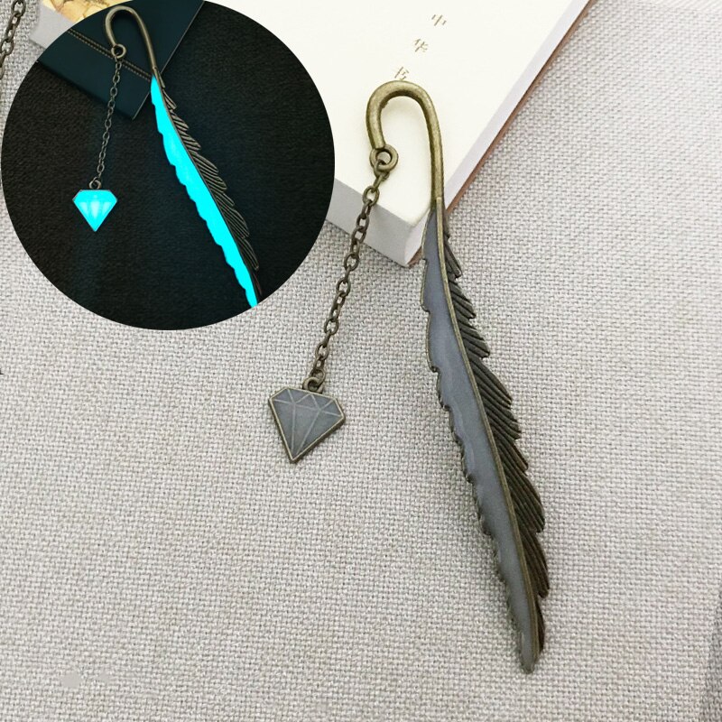 Semne de carte luminoase cu pene metalice retro student aliaj elefant floarea soarelui da nu semn de carte pentru papetărie profesorului și #39 ;: C aur
