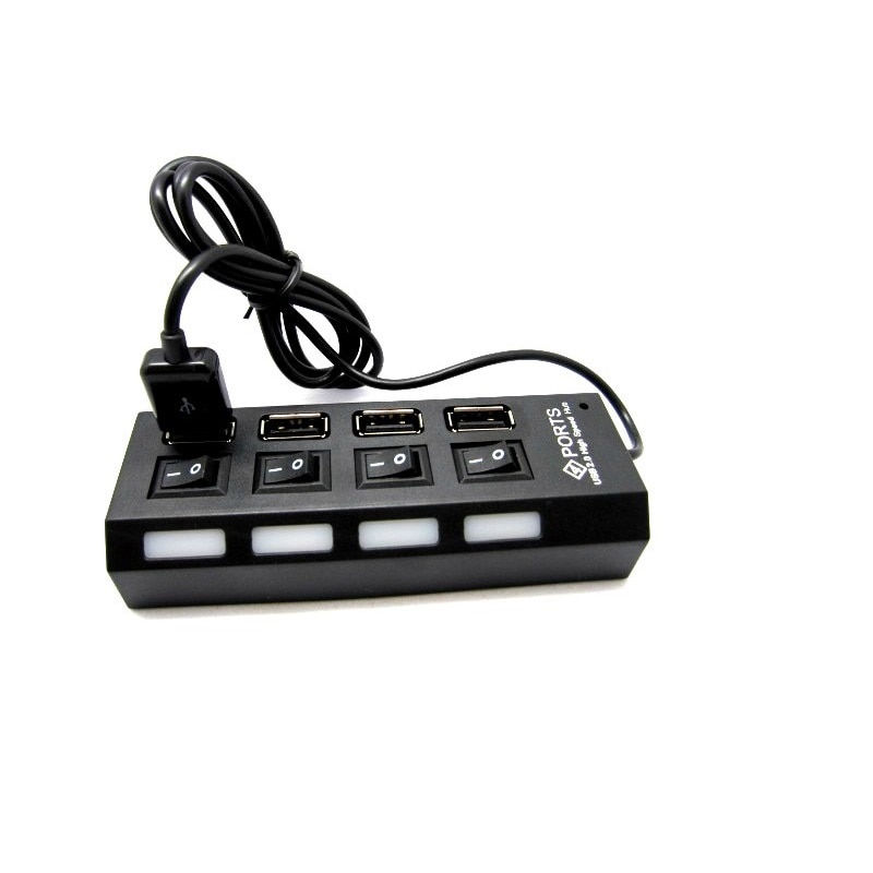 Mini High Speed USB 2.0 Hub 4 Ports Portable USB Hub 480 Mbps Switch Splitter Adapter Peripherals For PC notebook Laptop