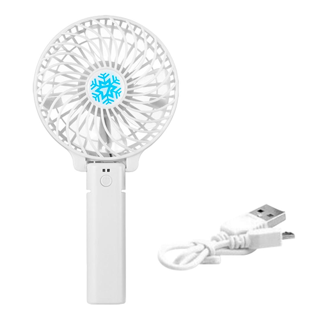 Draagbare Ventilator Handheld Mini Ventilator Usb Oplaadbare Opvouwbaar Desk Air Cooler Fan Personal Air Cooling Fans 3 Speed Kantoor Outdoor: White