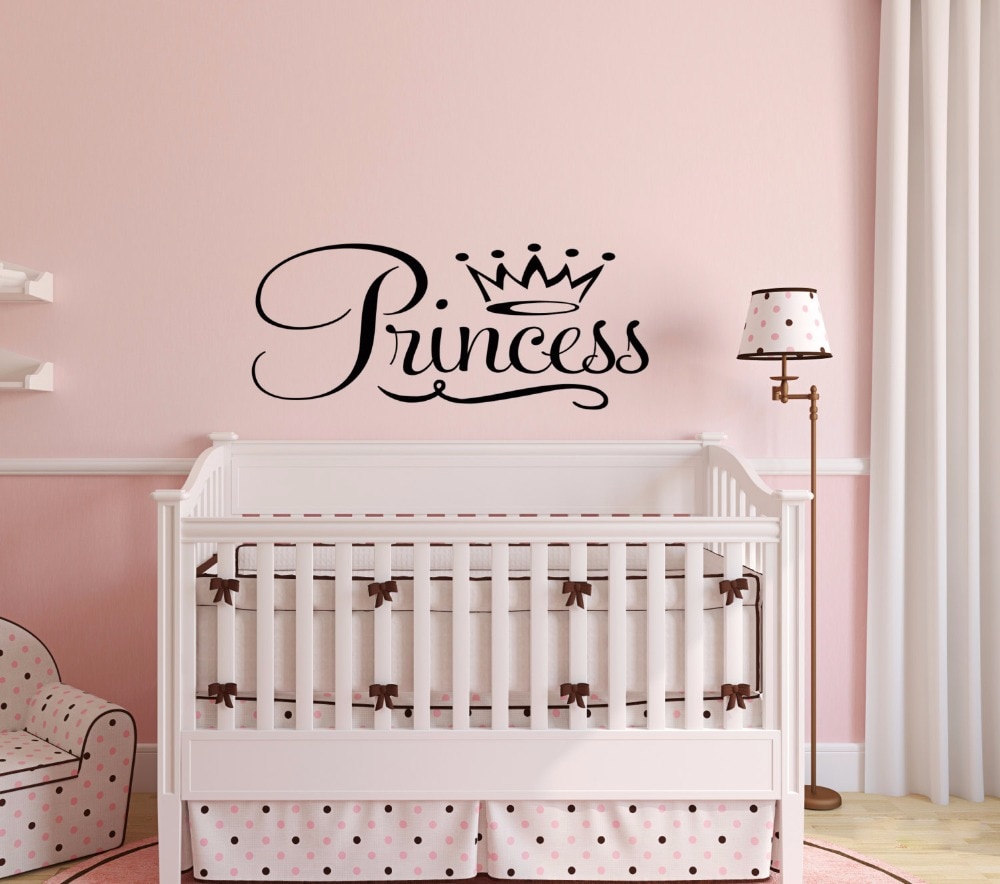 Bedroom Wall Décor For Girls Princess Crown Wall Stickers For Girls Bedroom Nursery Birthday Party Favor Size 10 In X 20 In