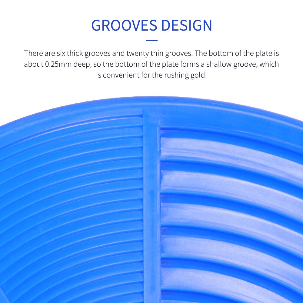 Royal blue Plastic Gold Pan Basin Nugget Mining Dredging Prospecting for Sand Gold Mining Manual Wash Gold Panning Equipment