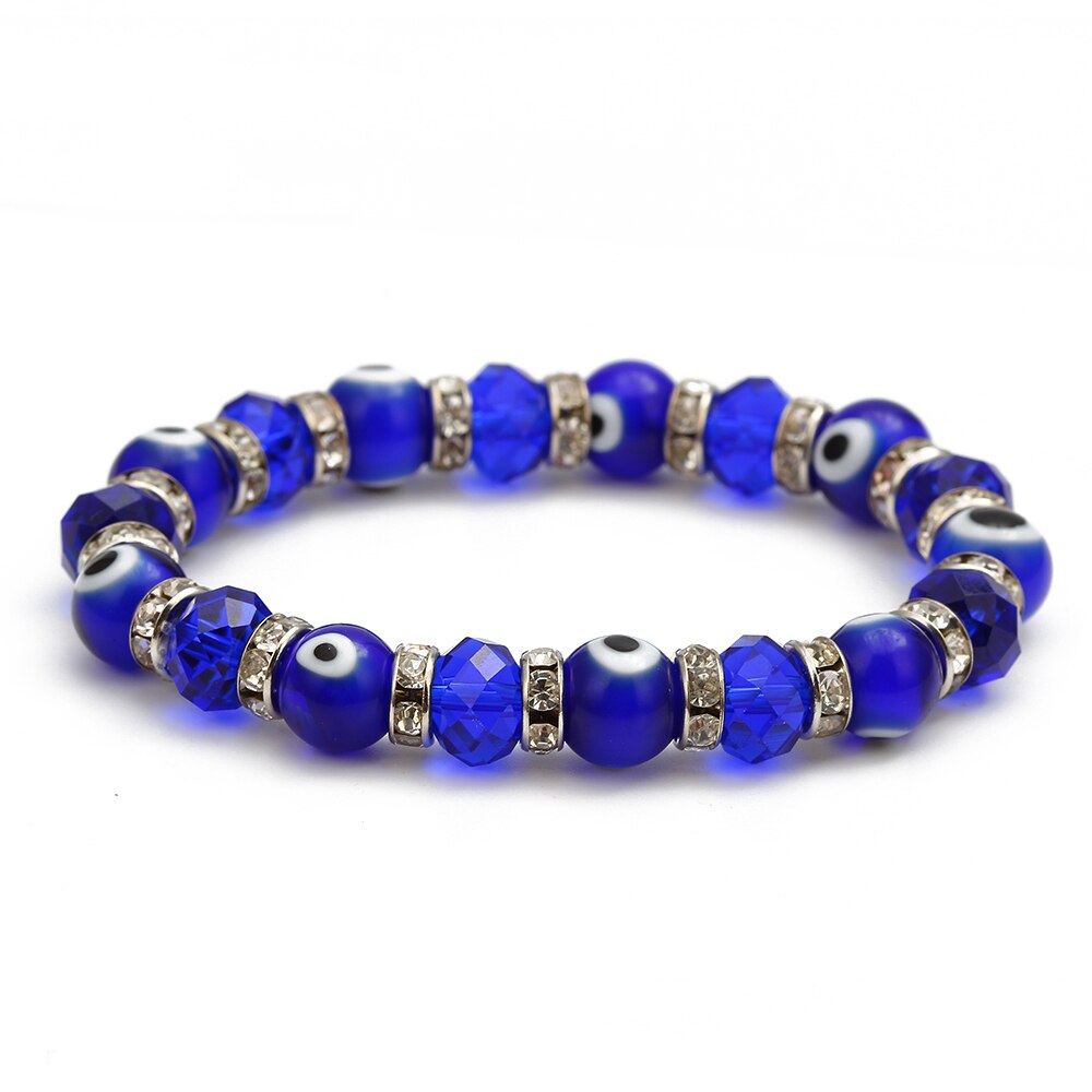 Lucky Eye Multi Color Glass Turkish Evil Eye Beads Bracelet Adjustable Chain Bracelet for Women Female Jewelry BE61: 4