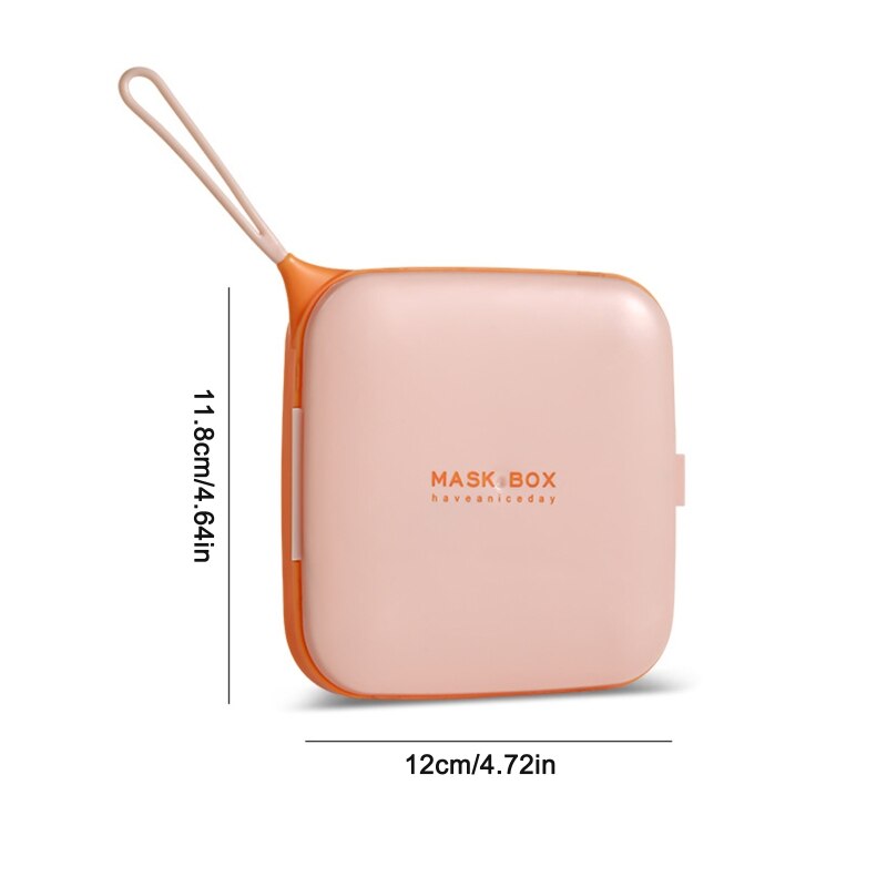 2022 3pcs Portable Mask Storage Case for Disposable Face Masks Recyclable Dust Mask