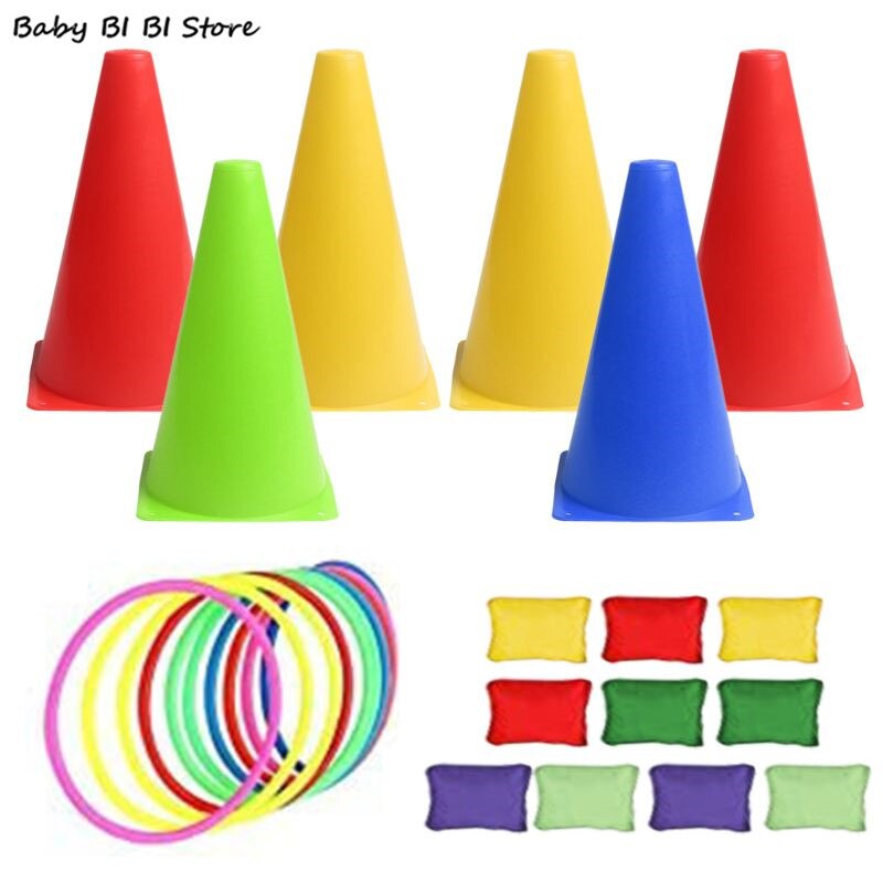 1 Set Bean Bags for Tossing Throwing 3 in 1 Outdoor Party Play Set Puzzle Game Pack