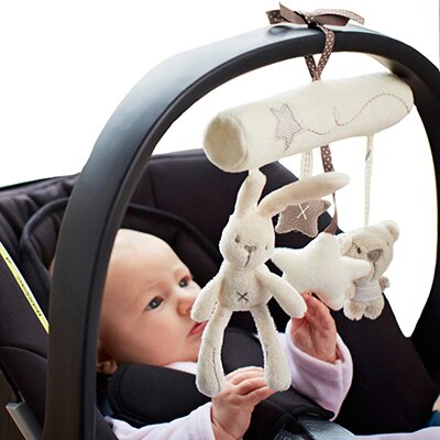 Hasenbaby-hängebett, sicherheitssitz, plüschtier, handglocke, multifunktionales plüschtier, kinderwagen-Handy, Mobiltelefon: Ursprünglich Titel