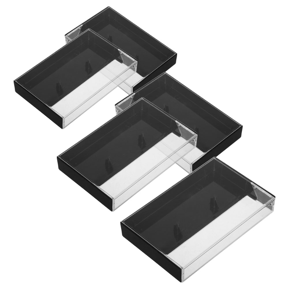 6 Pcs Retro Tape Cassette Cases Holders Showcase Rack Plastic for Car Empty Boxes: Default Title