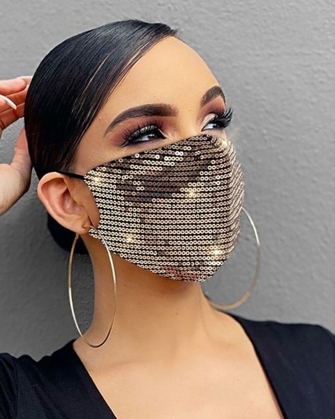 Sparkle rhinestone metall bandana glitter nattklubb heavy metal menn kvinner flerfarget skjerf tilbehør: 10