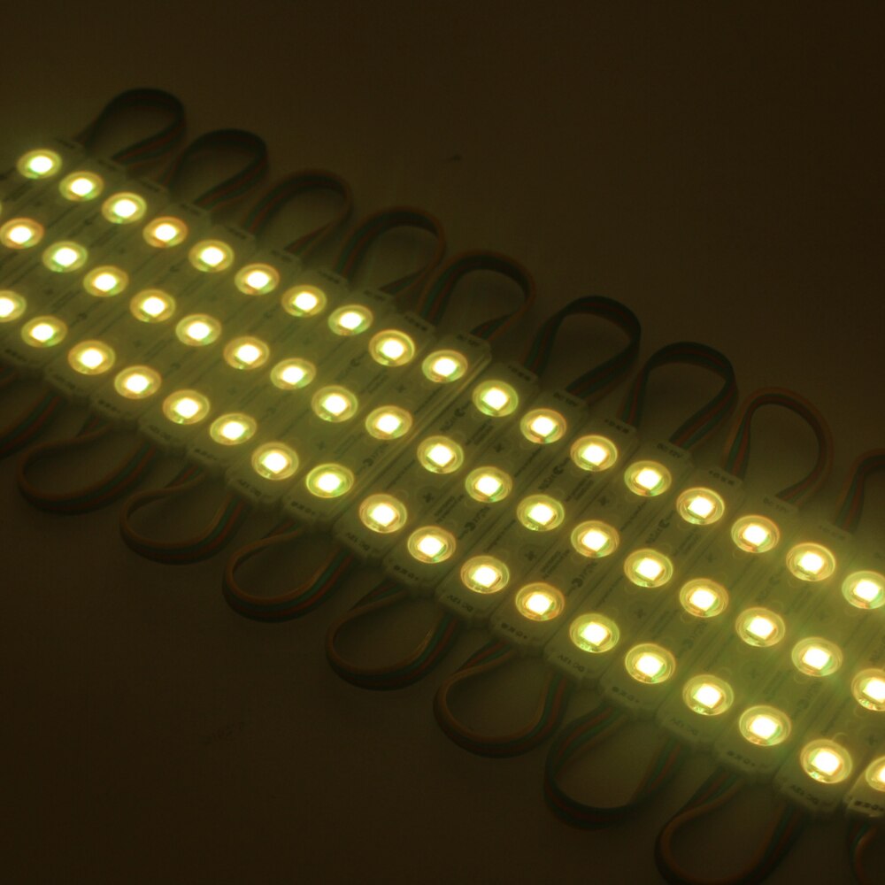 20Pcs Samsung Chip Rgb Led Module Injectie Lens 5050 Super Heldere Reclame Licht Veranderlijk Kleur Waterdicht Teken Backlight