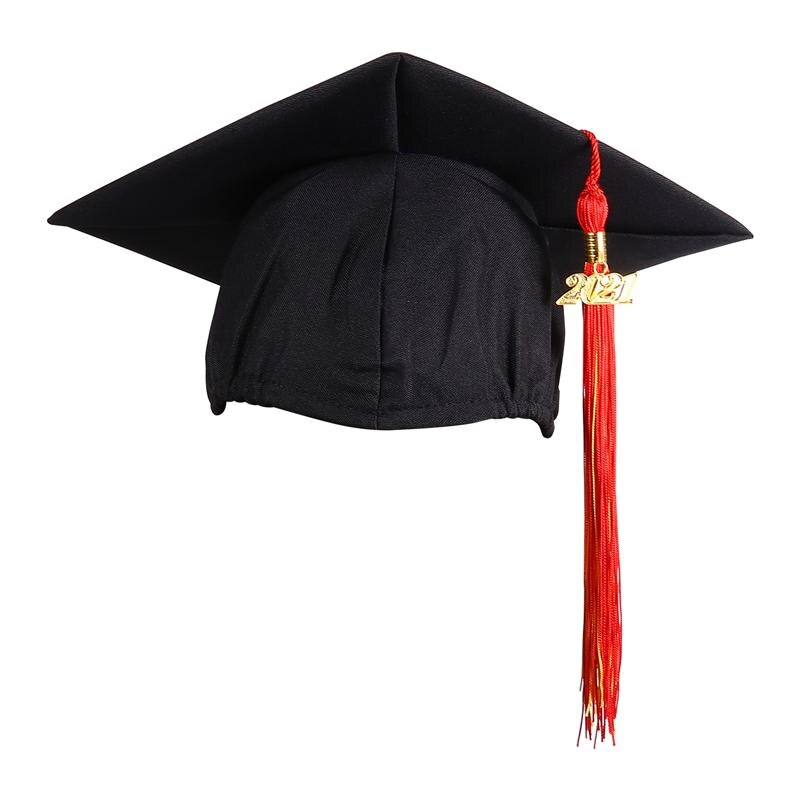 Gorro de graduación con borlas para escuela, 1 unidad,: Black