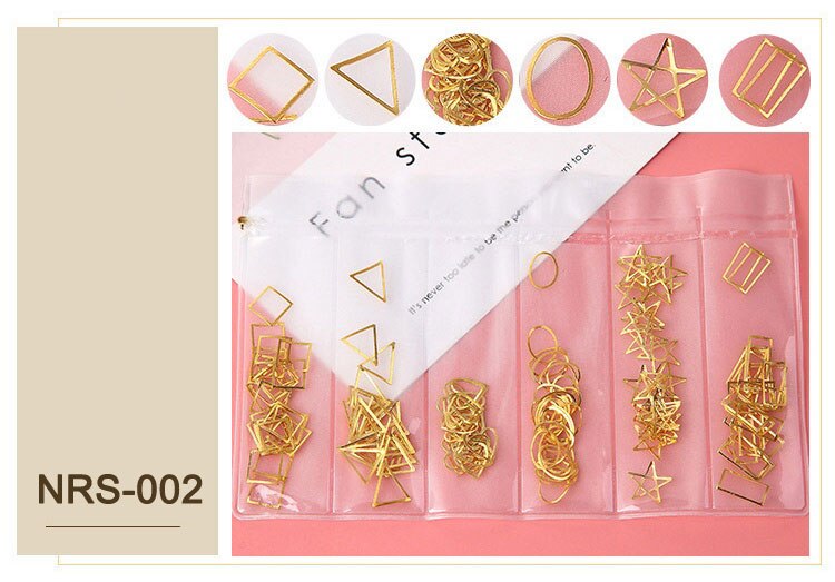 1 paquete mezclado 3D DIY oro hueco Metal remache de diamantes de imitación decoración de Arte de uñas perla DIY tacos de manicura Accesorios: 002