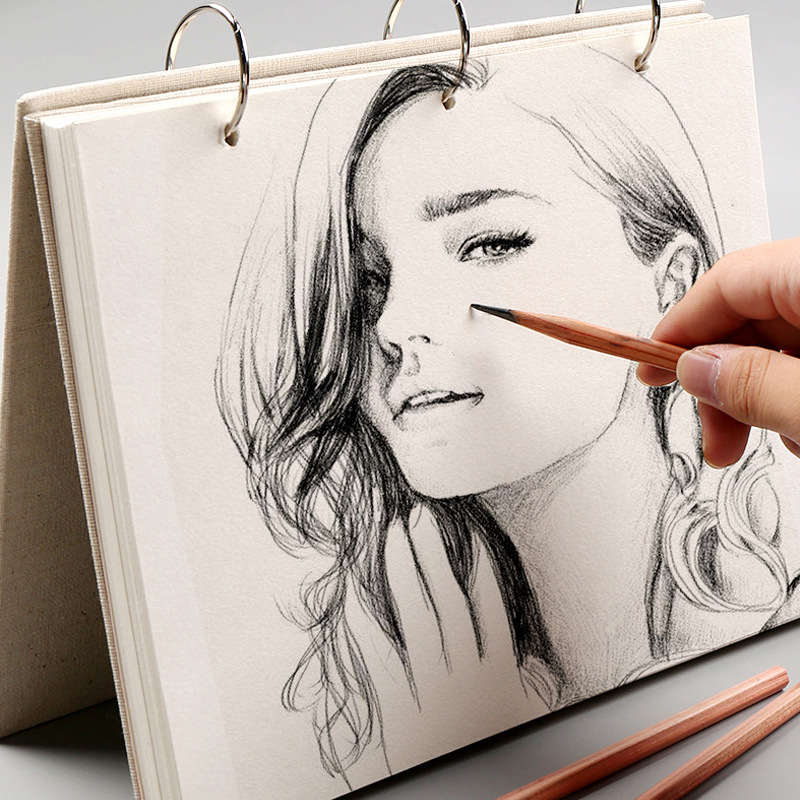 32K Sketch Book 160g Heavy Linen Cover Art Drawing Book Sketch Book