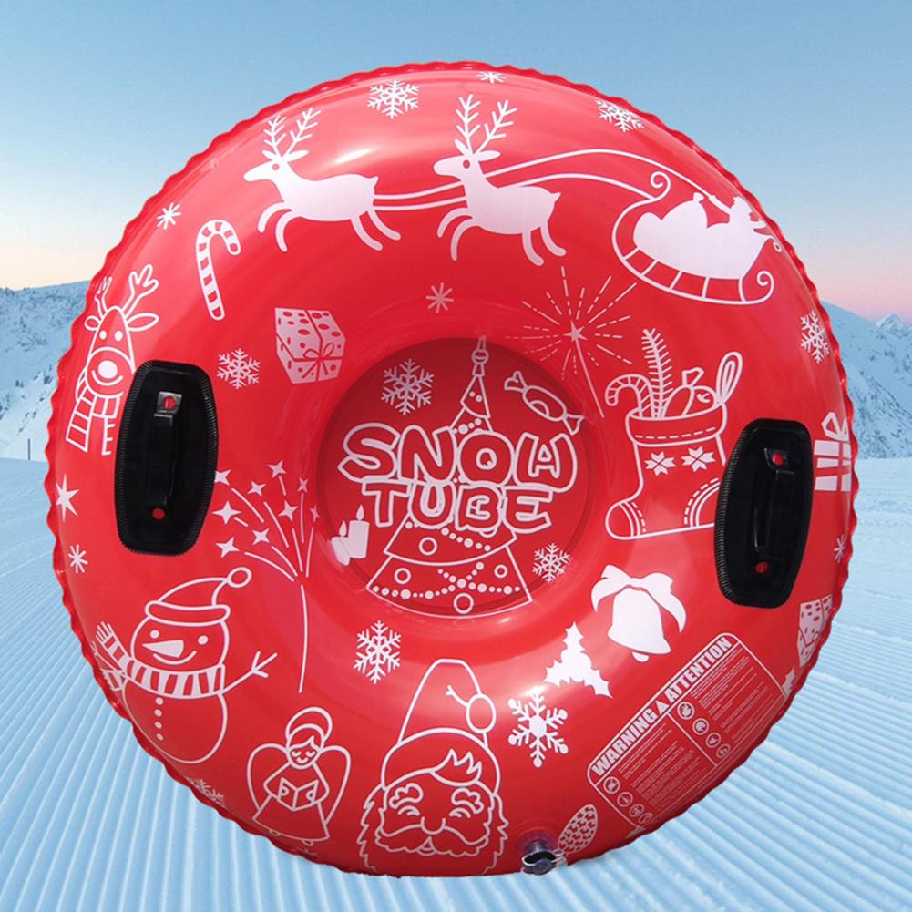 Mooie Sneeuw Slee Dubbele Lock Klep Opblaasbare Sneeuw Slee Veilig Scheurweerstand Kerst Sporting Rodelen Buis