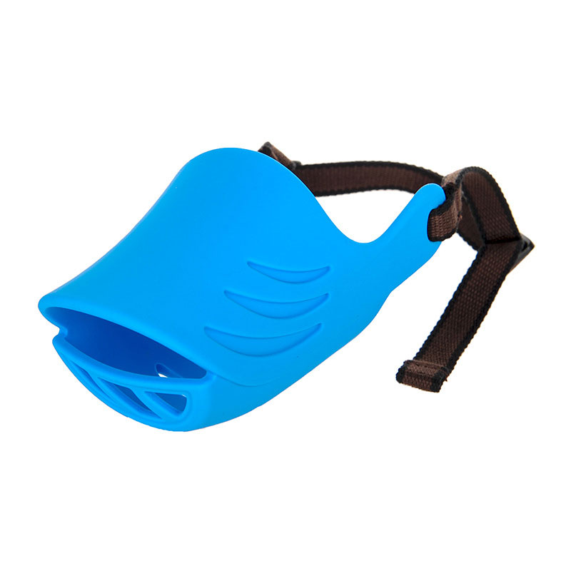Muselière en Silicone pour petit chien, confortable, sécurisé, Anti-aboiement, pour animal domestique, Corgi, teckel, Shih Tzu Teddy: M / Bleu