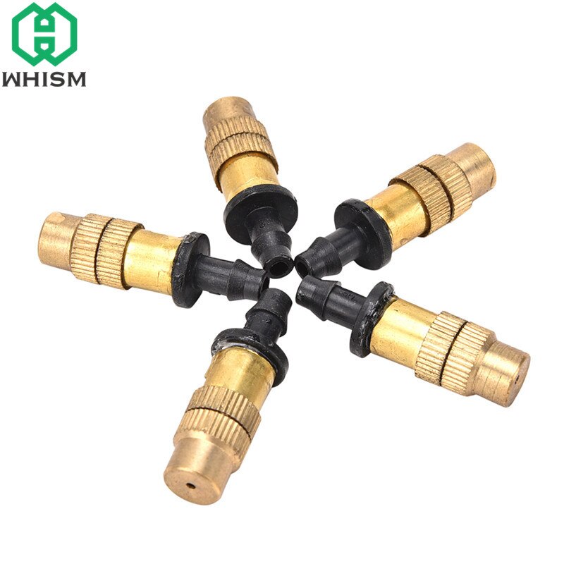 WHISM 5 STUKS Verstelbare Messing Spray Sprinklers Nozzle Verneveling Systemen Verneveling Strooi Voor Tuin Gazon Water Irrigatie Tool