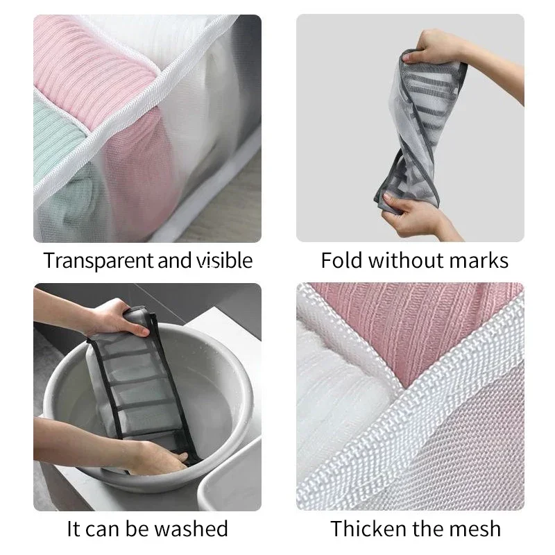 Foldable Wardrobe Organizers Underwear Organizer Box Bra Underwear Sock Organizer Box for Underwear Socks Pants in the Cabinet