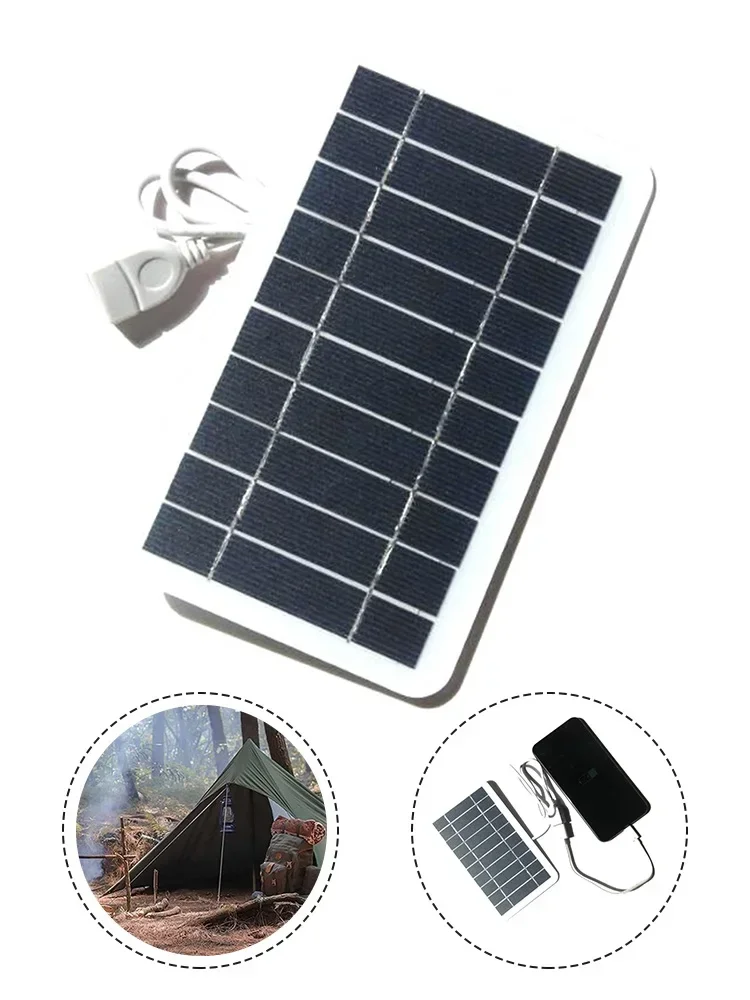 5v 5w aurinkopaneeli kannettava aurinkolatausalusta usb-turvallisella latausvakauttimella akkulaturi ulkokäyttöön matkapuhelimen virtalähde