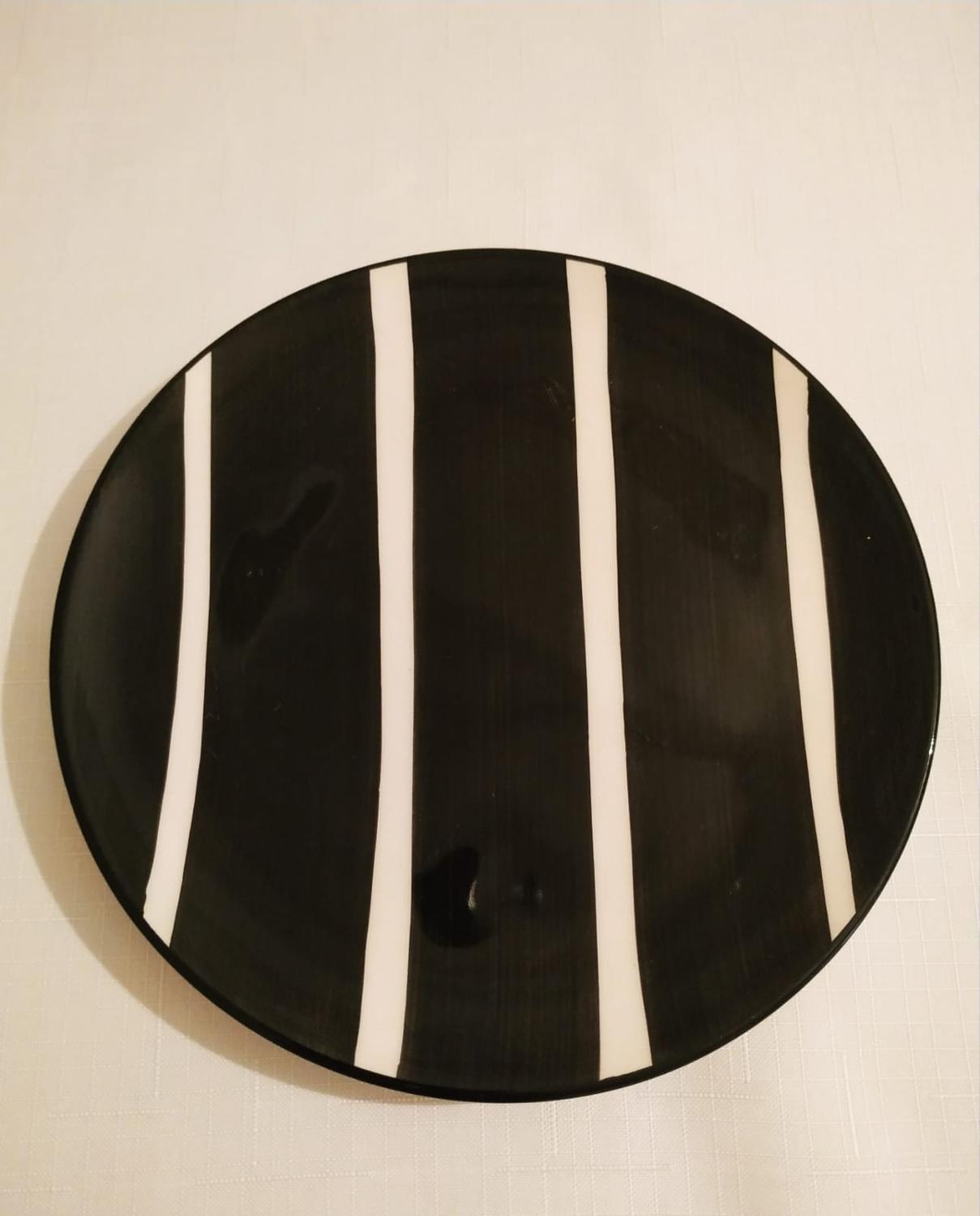 dinner plates black ceramic set white appetizer dinnerware dishes salad small plate steak appetizer plates