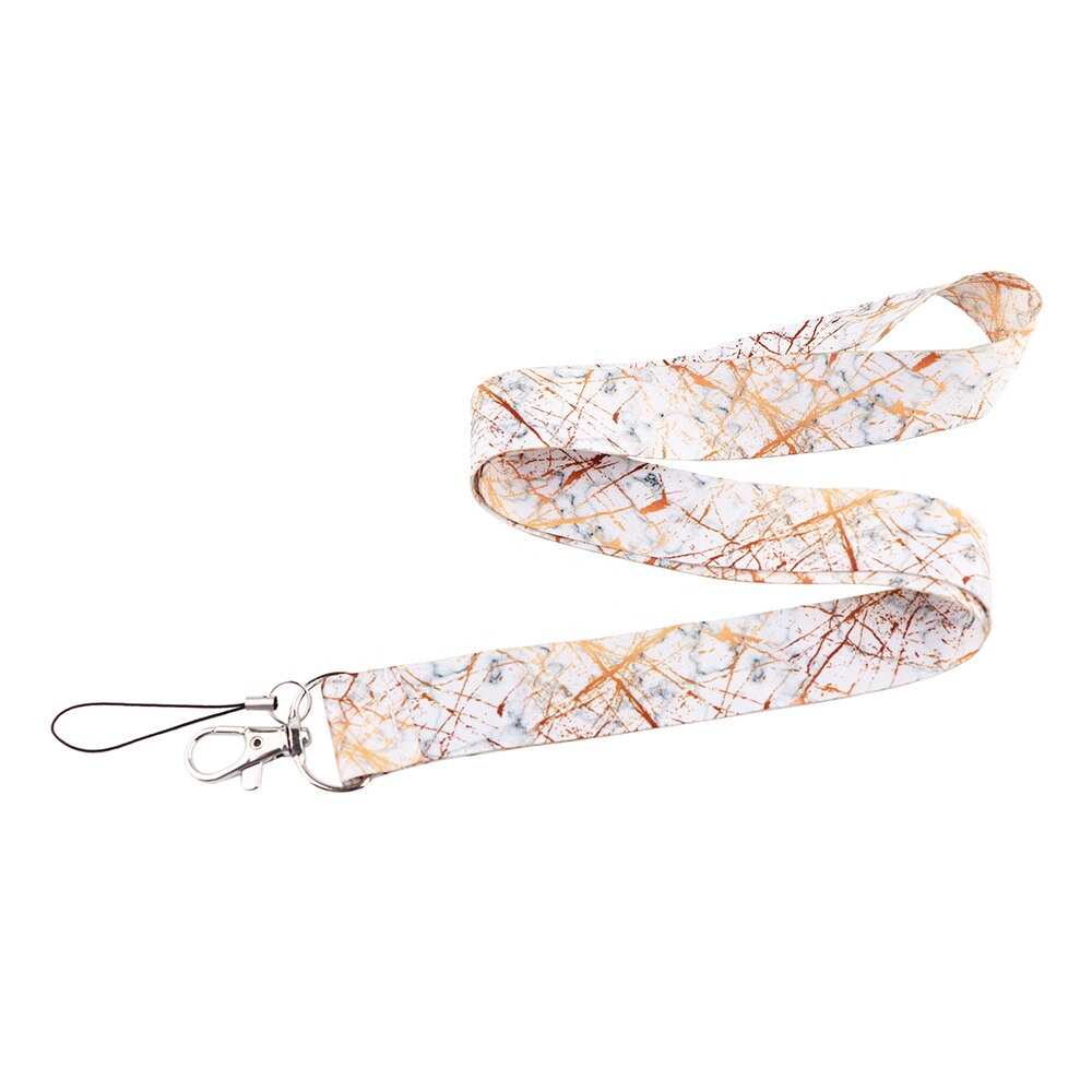 CB608 Marble Printing Neck Strap Keychain Lanyard For Keys Women ID Badge Holder Keycord DIY Hanging Rope Cell Phone Accessories: 2