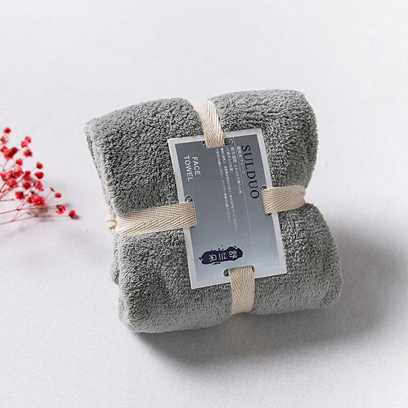 Serviette de bain de luxe en éponge velours pour adultes, 36x80cm, grande serviette douce et absorbante, couleur unie, pour salle de bain: Gris clair