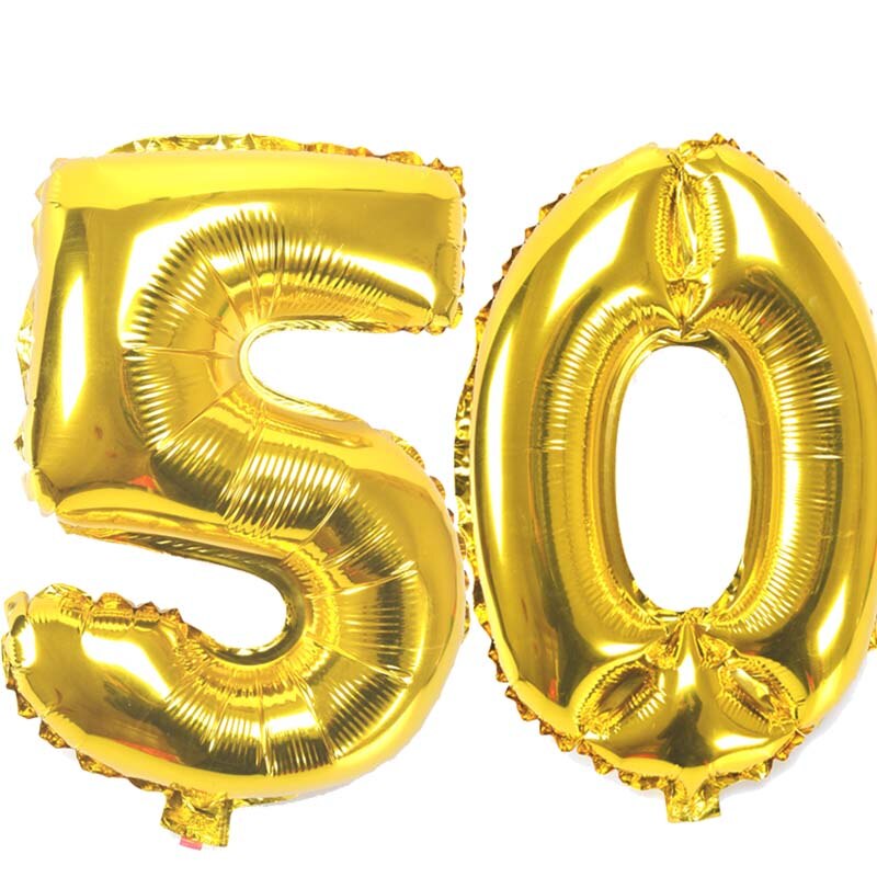 32 Zoll Anzahl Abbildung Folie Ballons 10 20 30 40 50 60 70 80 90 Jahre Erwachsene Alte Geburtstag Party jubiläum Dekoration Luft Ballon: 50