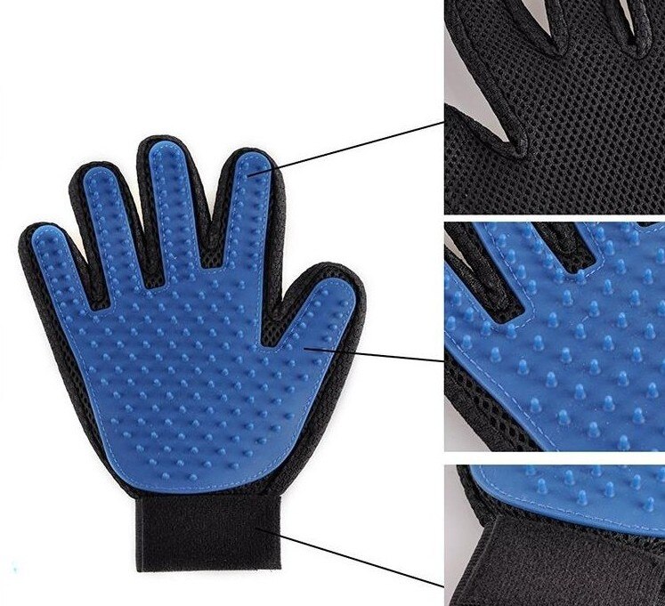 Cat Pet brush Glove Deshedding Gentle Efficient Pet Grooming Glove Dog Bath Cat cleaning Supplies Pet Glove Dog combs 2