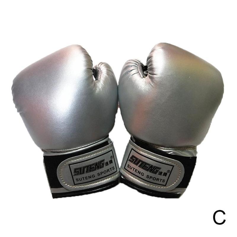 1Pair Pearlescent Solid Color Children Boxing Gloves Sanda Fight Punching Bag Gloves Sponge Foam Molding Liner Boxing Gloves: C