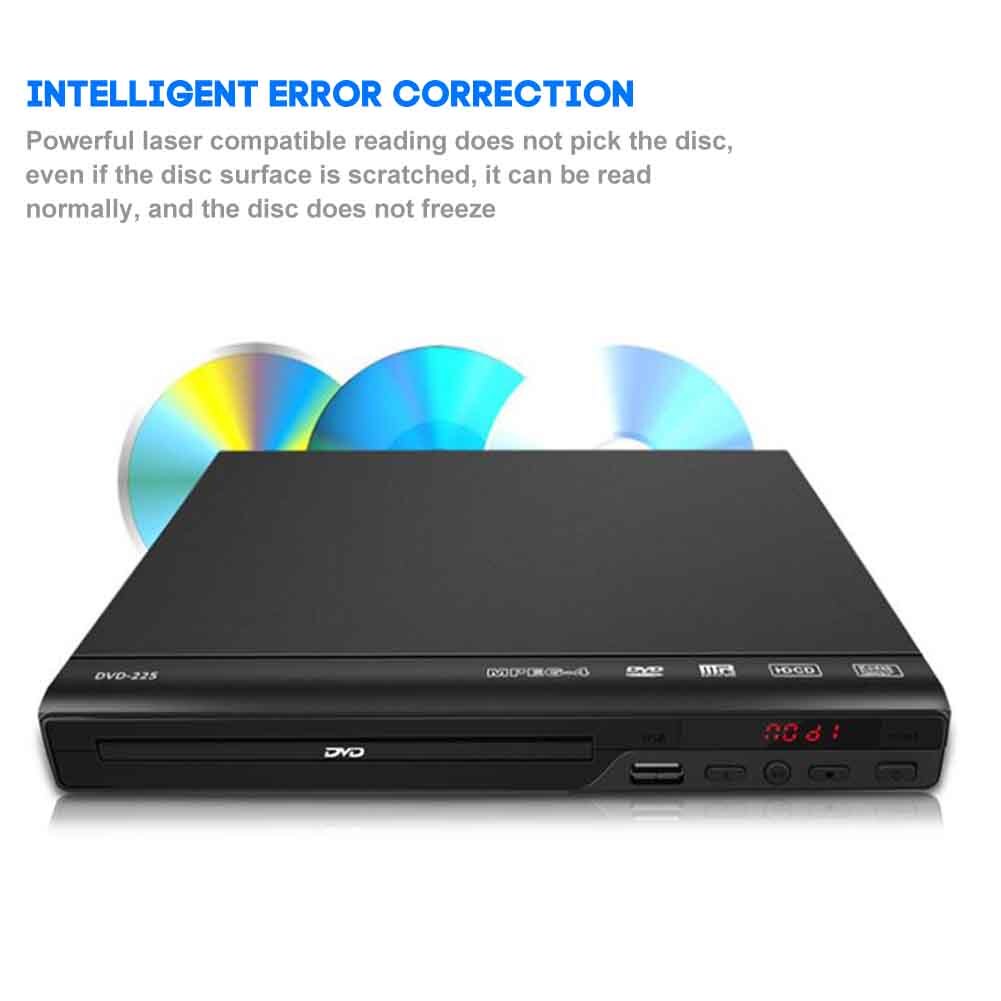 Audio Movie Music Entertainment Home Video HD 1080P All Region Free 5.1 Surround Sound With AV Cable DVD Player For TV Media