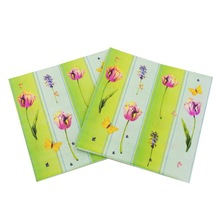2 Packs Servetten Gedrukt Bloem Patroon Kleurrijke Papieren Handdoek Tissues Voor Wedding Festival Party Verjaardag