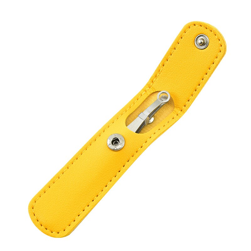 Beard Nose Mini Hair Trimmer Cutter Safety Trimming Multifunction Hair Removal Round-tipped Clipper Stainless Steel Tool: Yellow