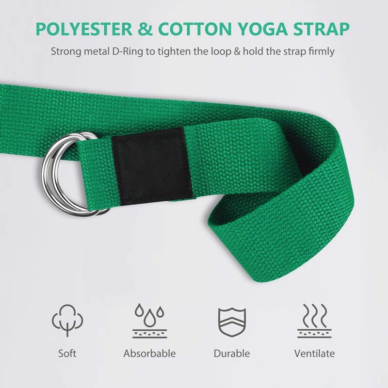 Yogablock- und yogagurt-set aus weichem, rutschfestem eva-schaumstoff, universell einsetzbar für pilates, dehnungs- und kräftigungsübungen