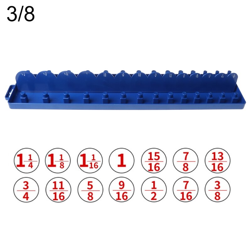 1/4" 3/8" Socket Sleeve Storage Bracket Holder Garage Collection Tool Metric Durable Plastic Home Tool Accessories Arrange 40JE