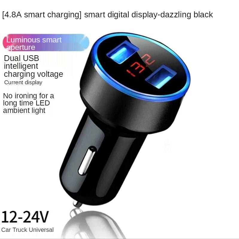 Auto Lader Snel Opladen Een Met Twee Sigarettenaansteker Auto Mobiele Telefoon Oplader Conversie Plug Autolader Flash Lading: 1