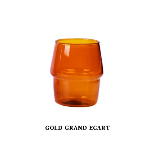 Fargerike Glassbeger - 101-200ml - Varmebestandig glass - Melk, Kaffe, Øl glass: Gul