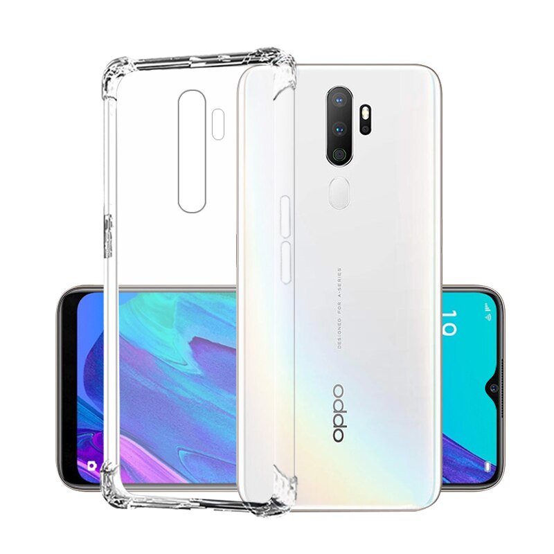 Silikon transparent Stoßfest TPU fallen Für OPPO Realme C2 5 Profi X2 / RENO 2F 2Z 2 Z / A9 a5 / F11 Profi Klar Abdeckung Coque