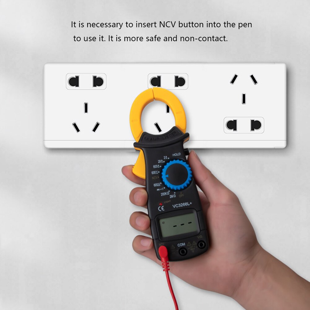 VC3266L LCD Digital Clamp Multimeter AC DC 600A Current Volt Voltage Current Clamp Pincers Voltmeter Ammeter Voltage Tester