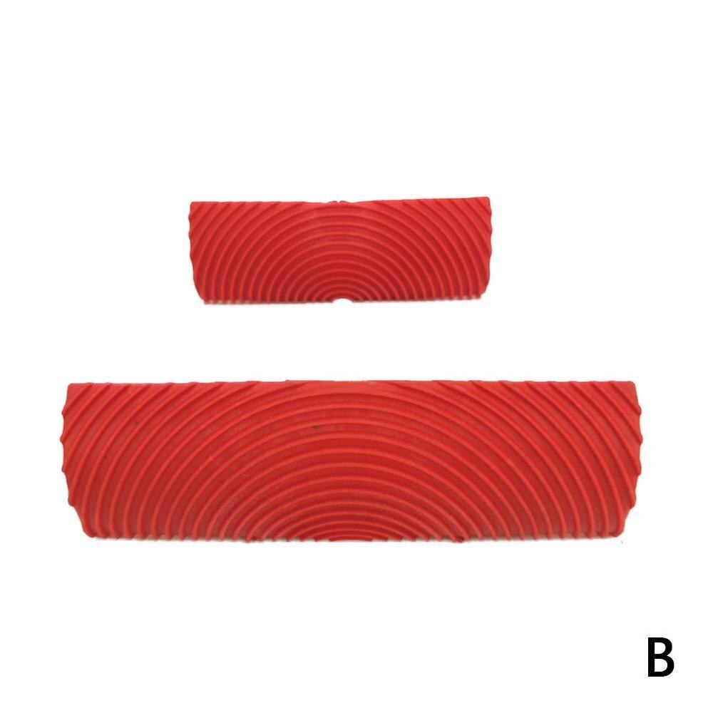 Maison peinture murale caoutchouc nervuré diatomée boue grattoir outil grain bois gaufrage rouleau bricolage H7J3: rubber set B